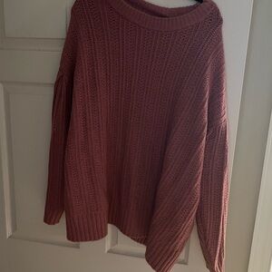 Ava & Viv Women's Cowl Neck Sweater - Deep Rose